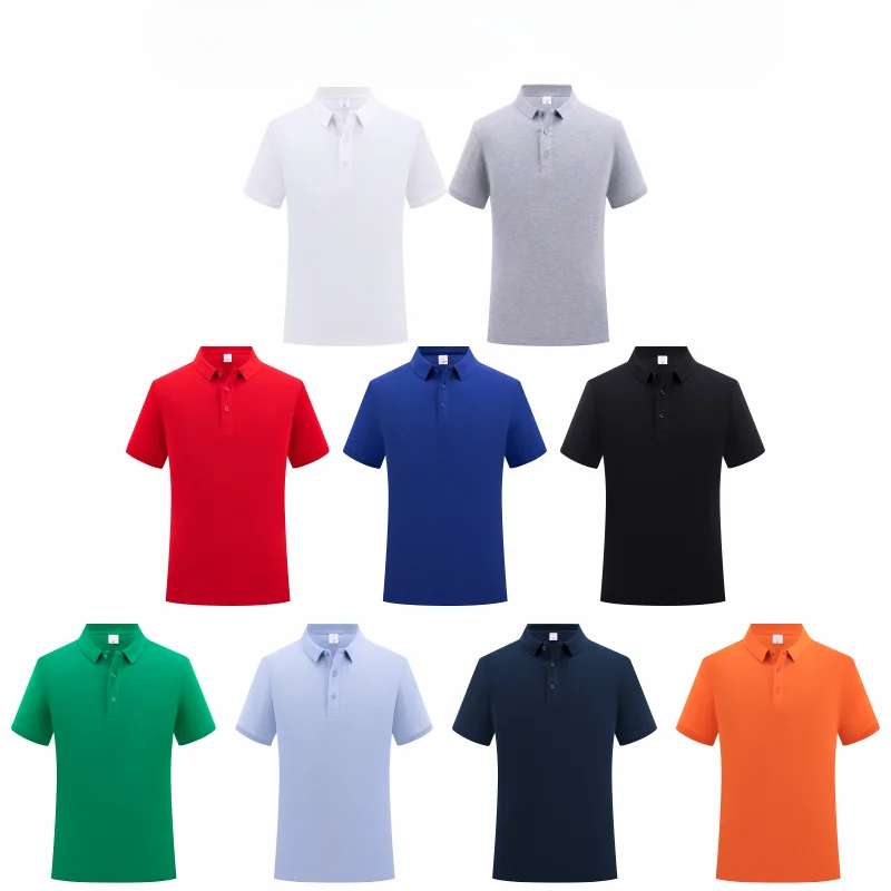 a group of men's polo shirts in different colors