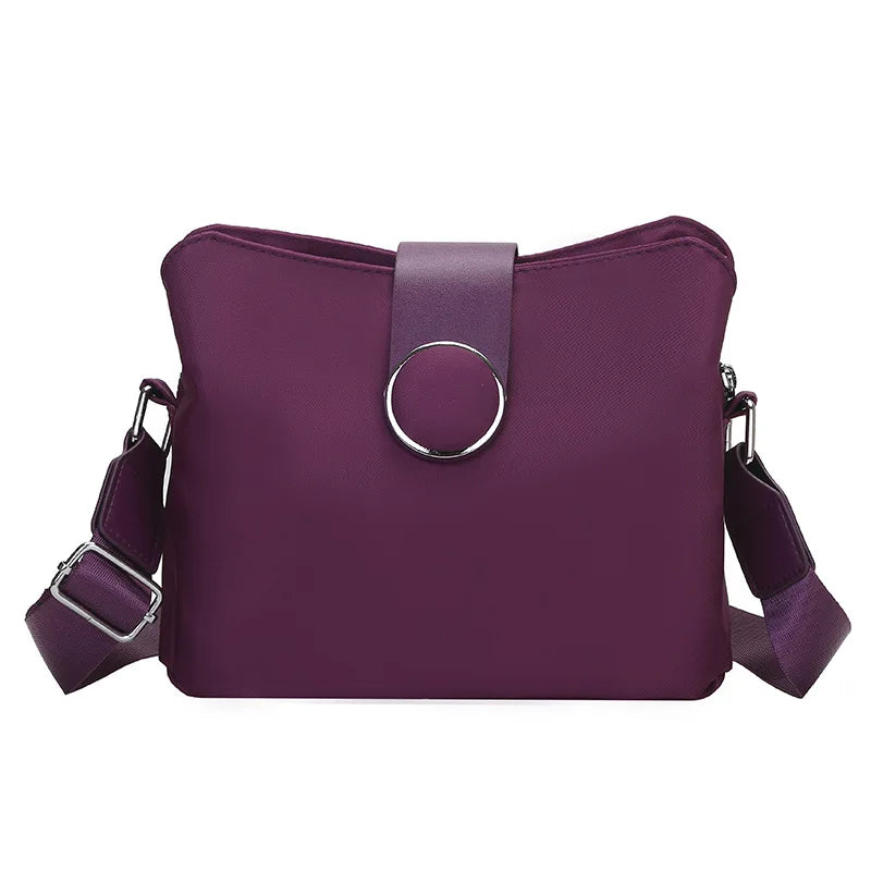 Vintage Waterproof Nylon Shoulder Bag – Lightweight Crossbody for Travel & Daily Use