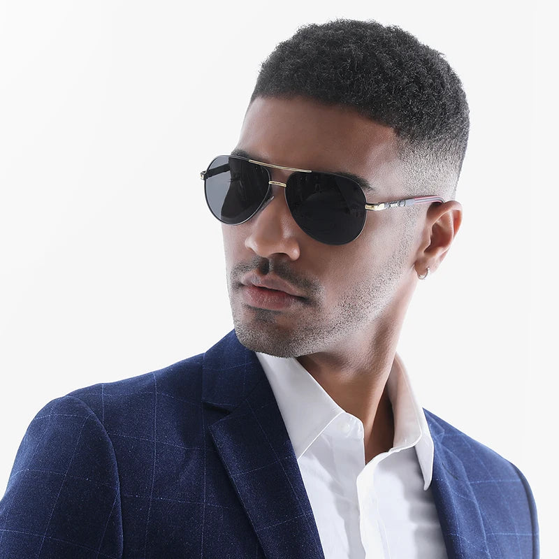 Stylish BARCUR Aluminum Vintage Polarized Sunglasses for Men