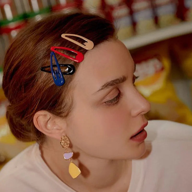 Vibrant Colorful Waterdrop Shape Hairpins