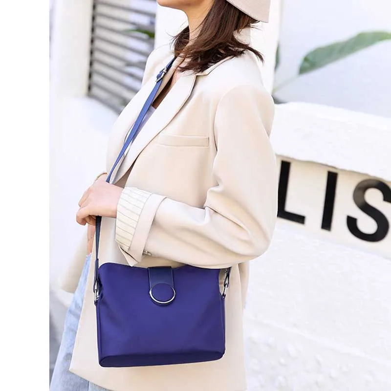 Vintage Waterproof Nylon Shoulder Bag – Lightweight Crossbody for Travel & Daily Use