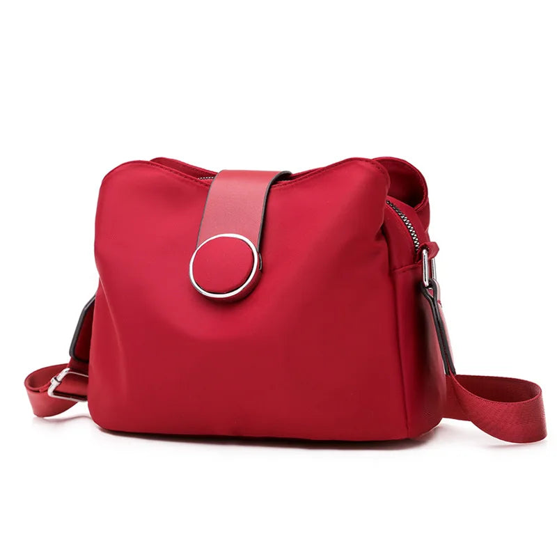 Vintage Waterproof Nylon Shoulder Bag – Lightweight Crossbody for Travel & Daily Use