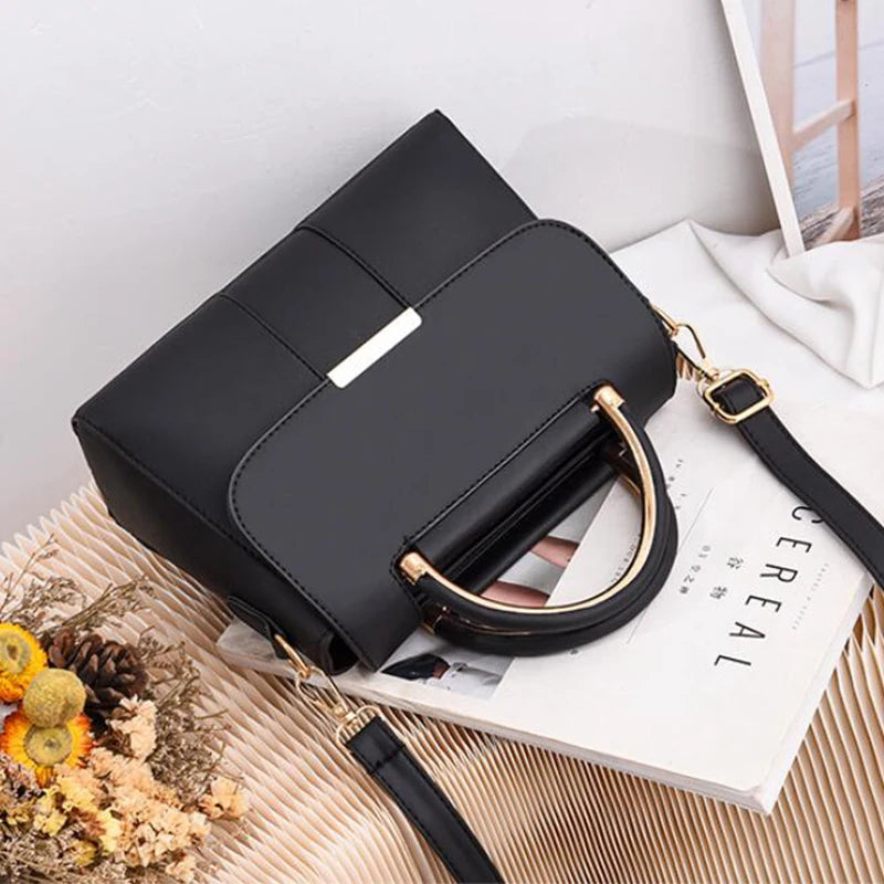 Chic Women's Small PU Leather Shoulder Bag – Stylish Everyday Tote for Shopping & Outings