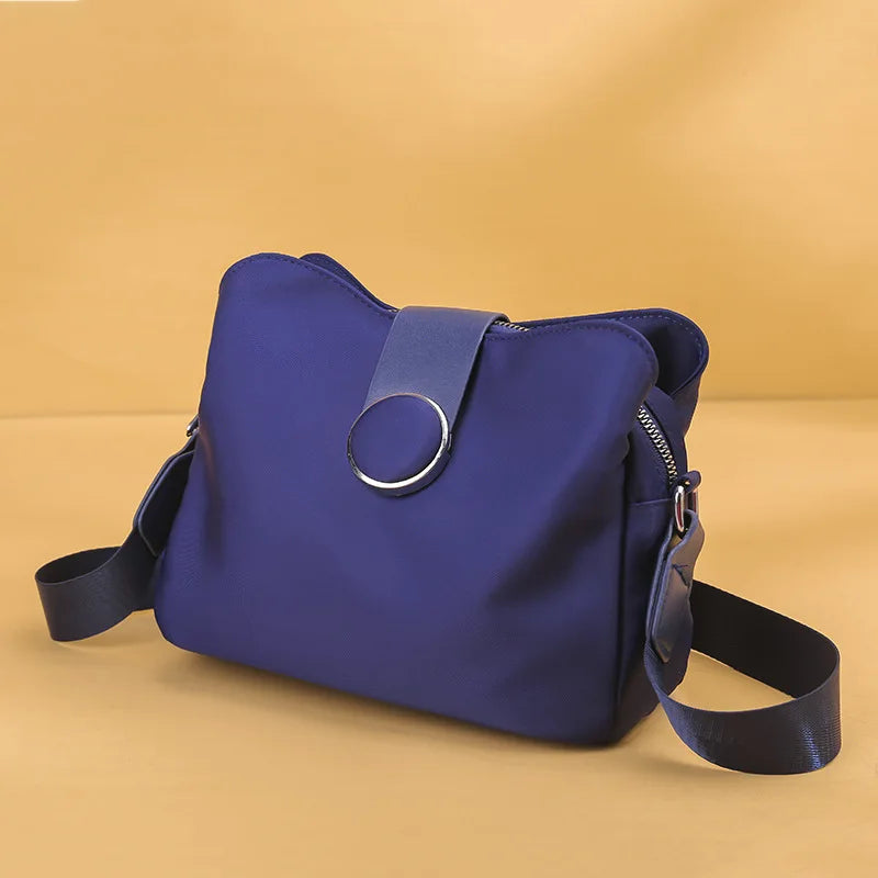 Vintage Waterproof Nylon Shoulder Bag – Lightweight Crossbody for Travel & Daily Use