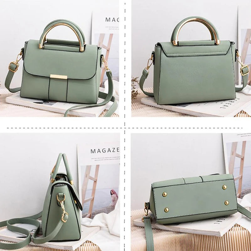 Chic Women's Small PU Leather Shoulder Bag – Stylish Everyday Tote for Shopping & Outings