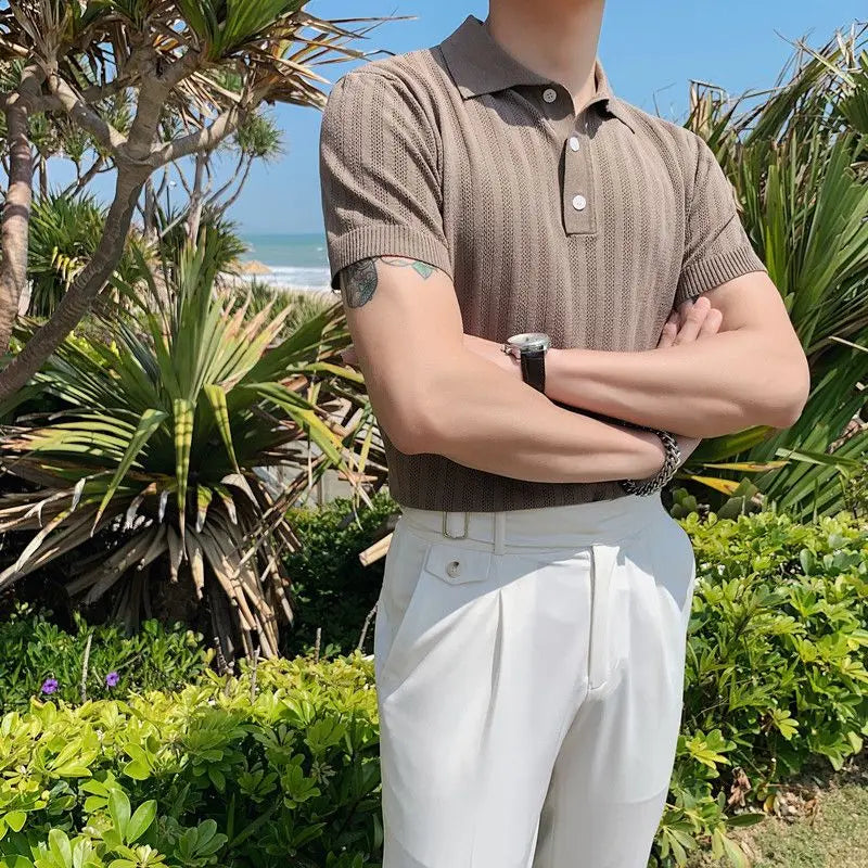 Smart Casual Solid Color Polos for Comfortable Summer Wear