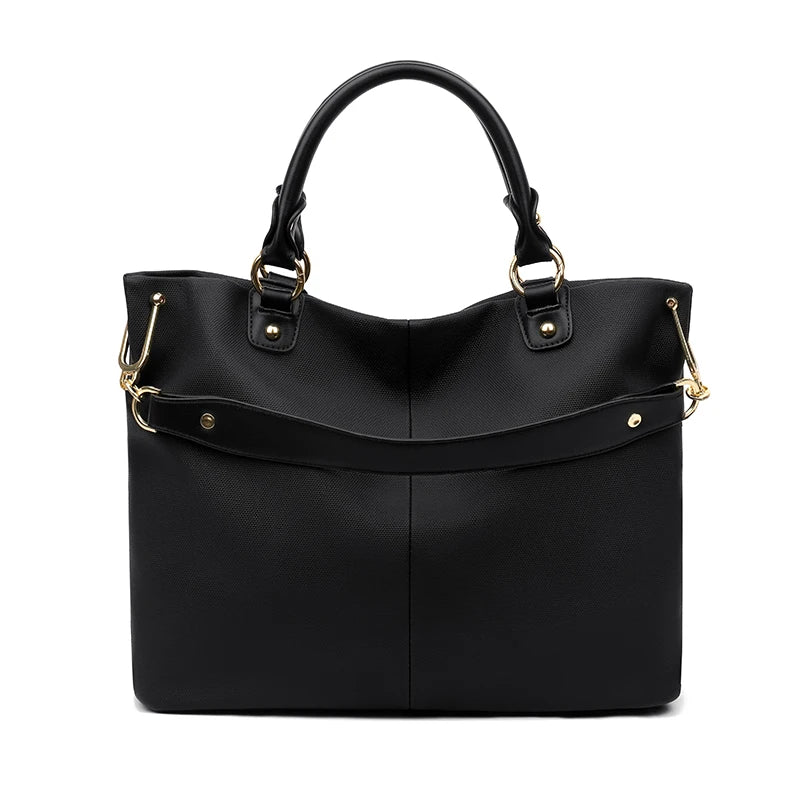 Fashionable Large-Capacity Tote Bag for Women – Stylish Shoulder Crossbody Handbag with Chain Detail