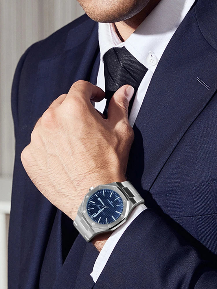 SAPPHERO Men's Luxury Waterproof Stainless Steel Watch Gift