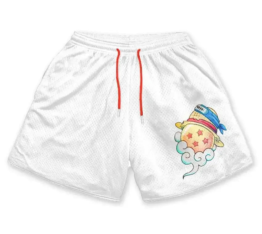 Anime Casual Shorts Men Women Manga Cartoon Sports Gym Shorts Fitness 3D Print Quick Dry Mesh Board Shorts Summer Male