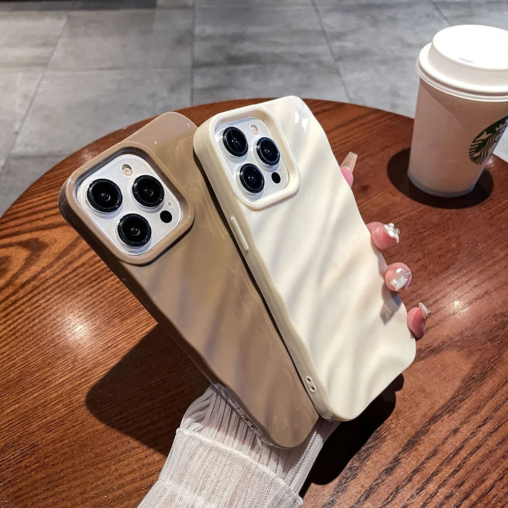 Vibrant Fashion Ripple Phone Case For iPhone 16 Pro Max Shockproof
