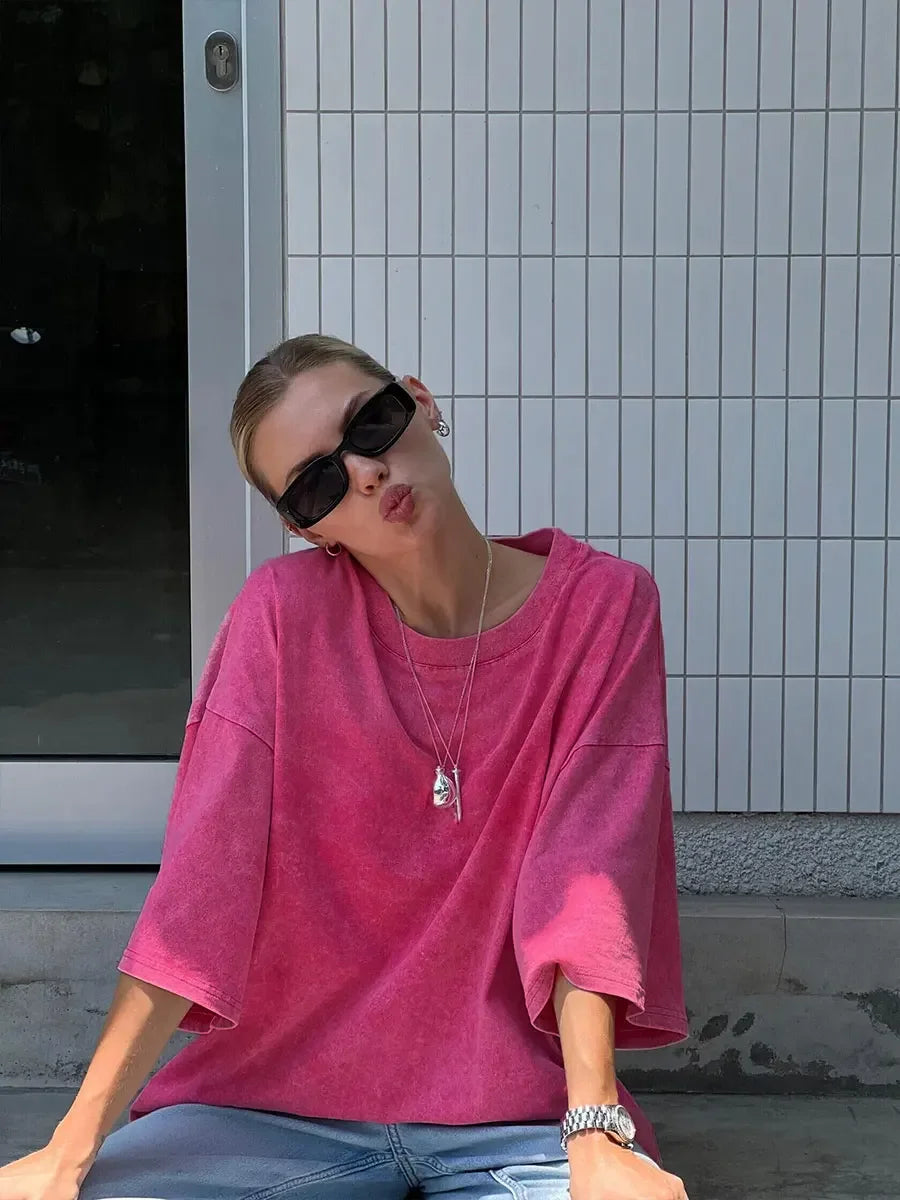 Unisex Retro Cotton Tee – Relaxed Fit, Endless Style!