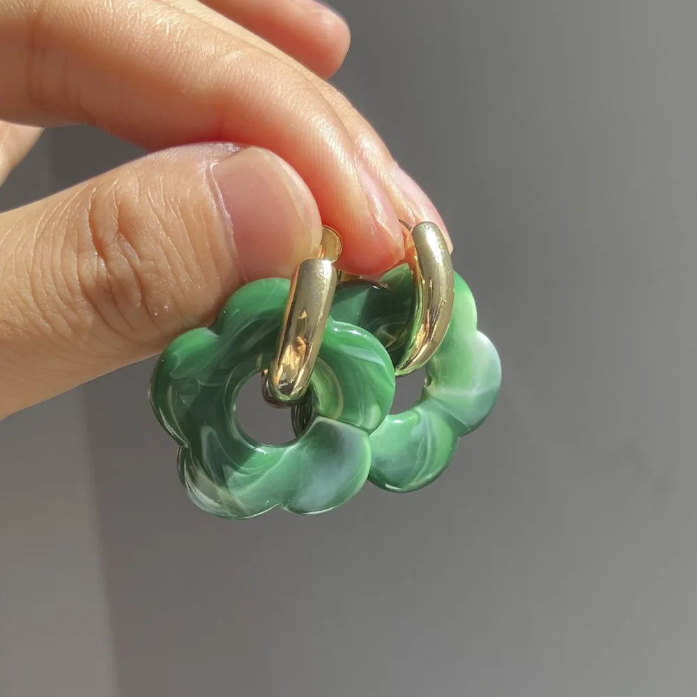 Vibrant Stylish 2024 New Multicolor Flower Drop Earrings for Women