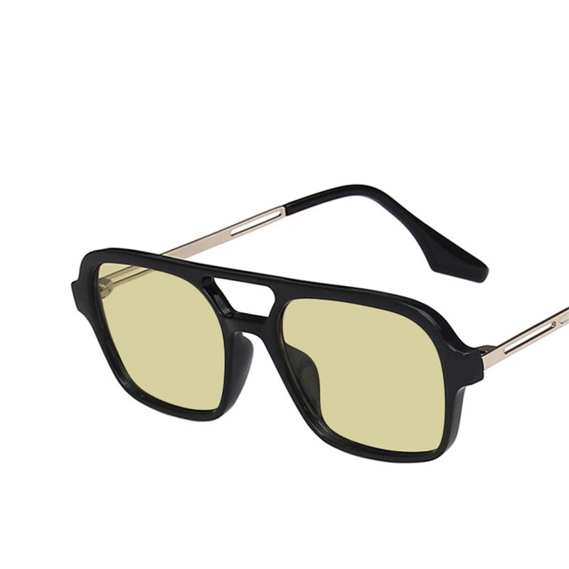 Chic Retro Double Bridges Sunglasses for Trendy Style and UV Protection