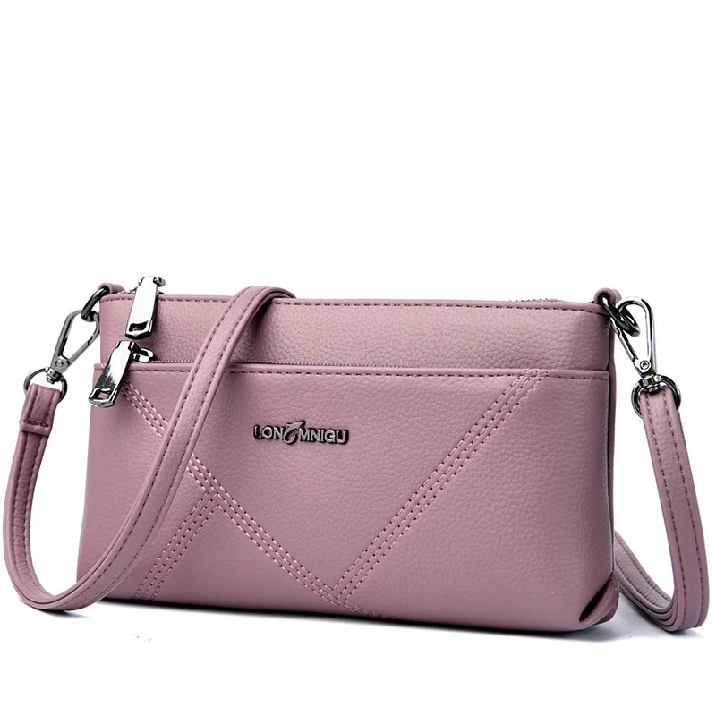 Small Crossbody PU Leather Bag – Solid Color Women’s Tote Shoulder Bag, Clutch Purse Handbag