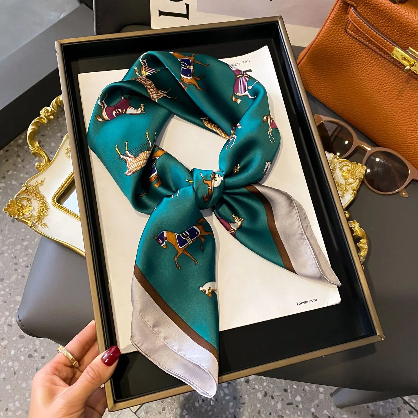 Luxurious Silk Shawl Square Scarf for Women Elegant Wraps