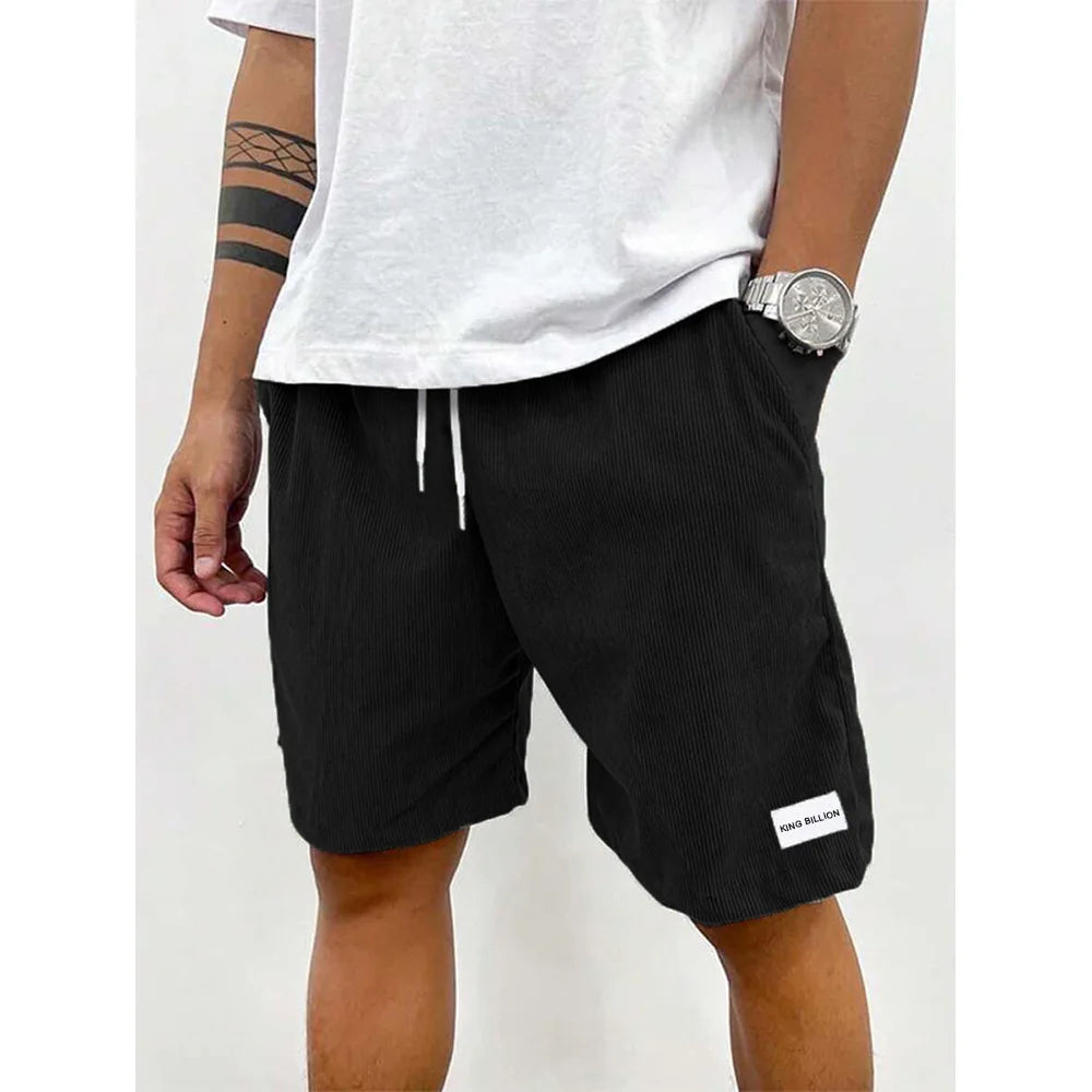 Men's Corduroy Casual Shorts – Lightweight Summer Sweatpants, Beach & Sportswear