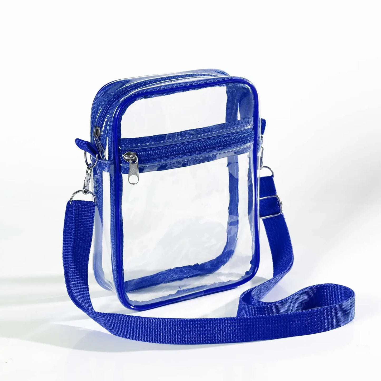 Women's Clear PVC Shoulder Bag – Stadium Approved Crossbody Bag with Front Pocket