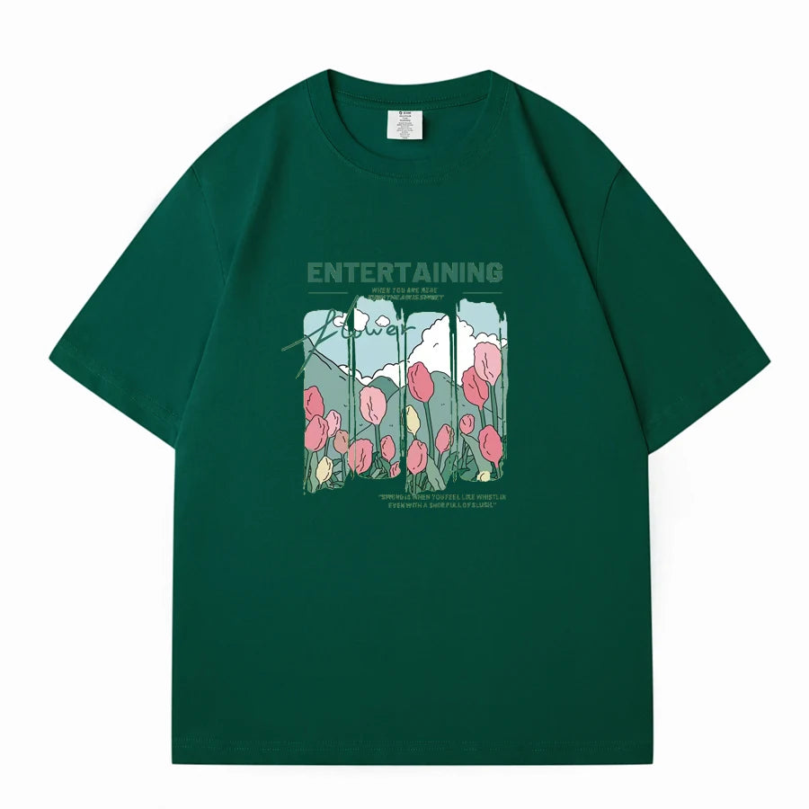 Stylish WAVLATII Women Summer Floral T-Shirts for Casual Wear