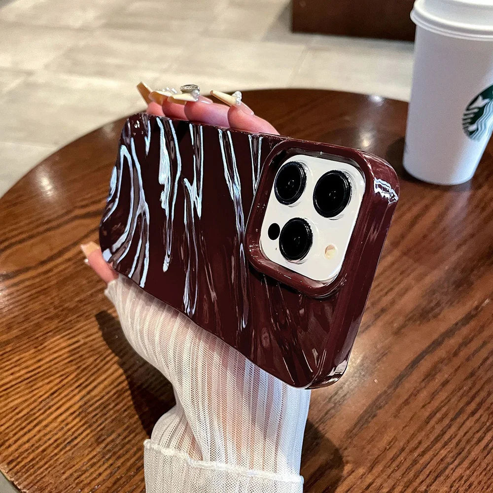 Stylish Fashion Ripple Phone Case With Shockproof Design For iPhone