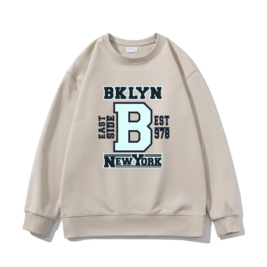 WAVLATII New Women Printed Casual Sporty Sweatshirt
