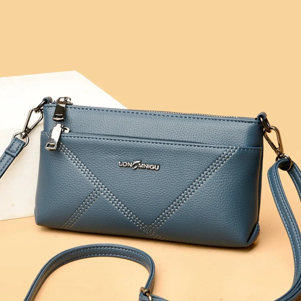 Small Crossbody PU Leather Bag – Solid Color Women’s Tote Shoulder Bag, Clutch Purse Handbag