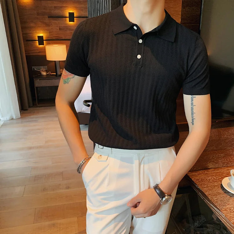 Smart Casual Solid Color Polos for Comfortable Summer Wear