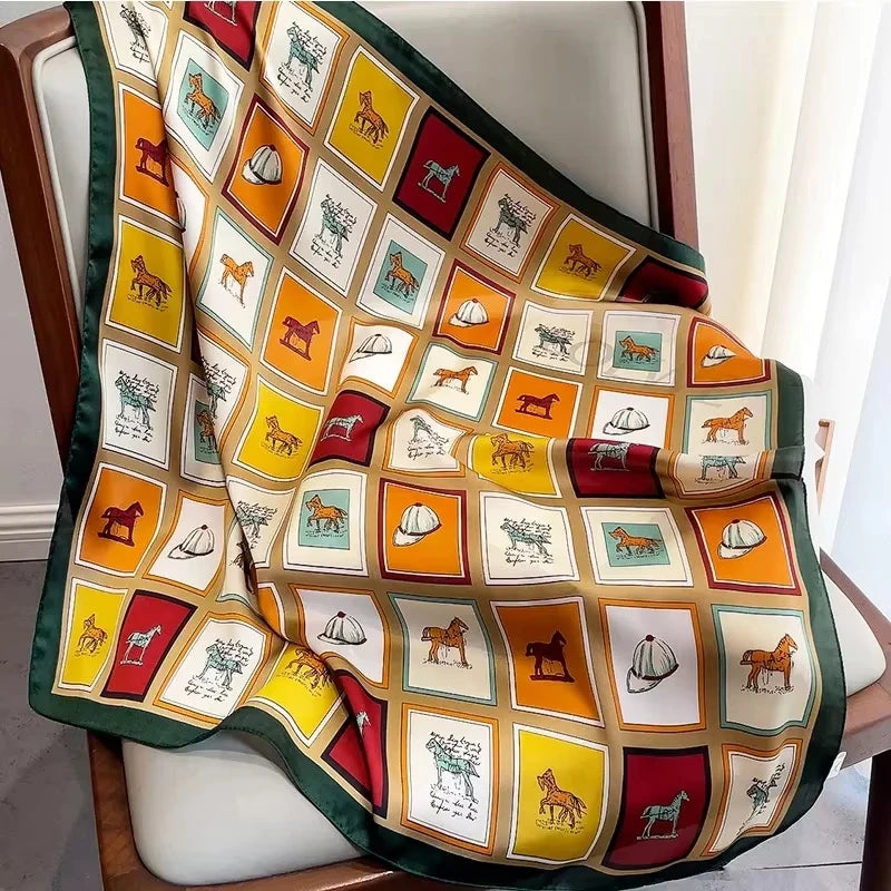 Luxurious Silk Shawl Square Scarf for Women Elegant Wraps