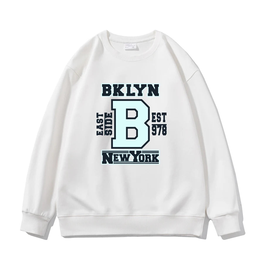 WAVLATII New Women Printed Casual Sporty Sweatshirt