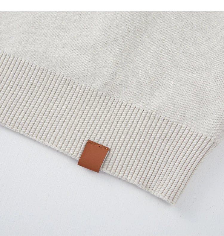 Luxury Knitted Polo Shirt for Casual Autumn Style