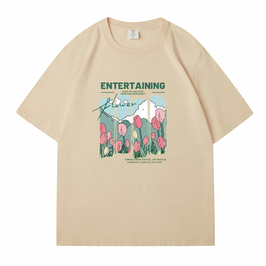 Stylish WAVLATII Women Summer Floral T-Shirts for Casual Wear