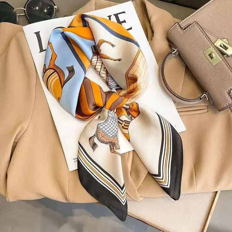Luxurious Silk Shawl Square Scarf for Women Elegant Wraps