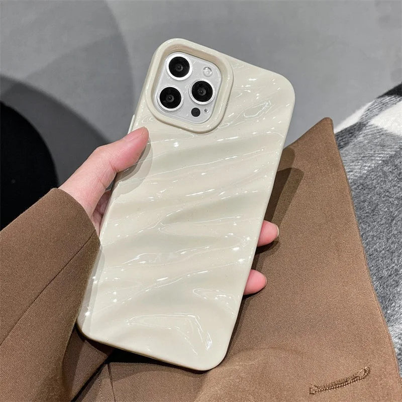 Vibrant Fashion Ripple Phone Case For iPhone 16 Pro Max Stylish Protection