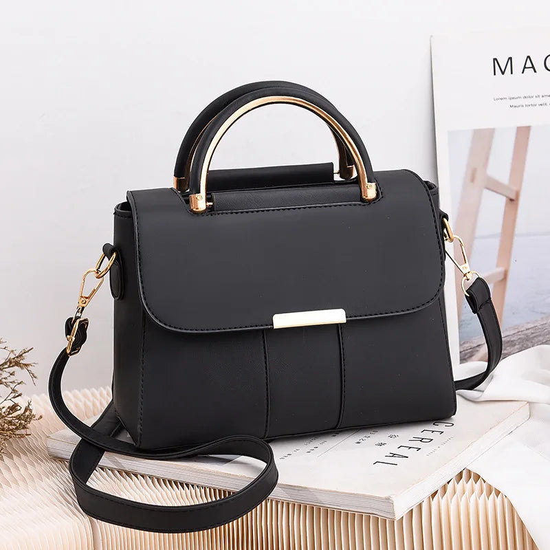 Chic Women's Small PU Leather Shoulder Bag – Stylish Everyday Tote for Shopping & Outings