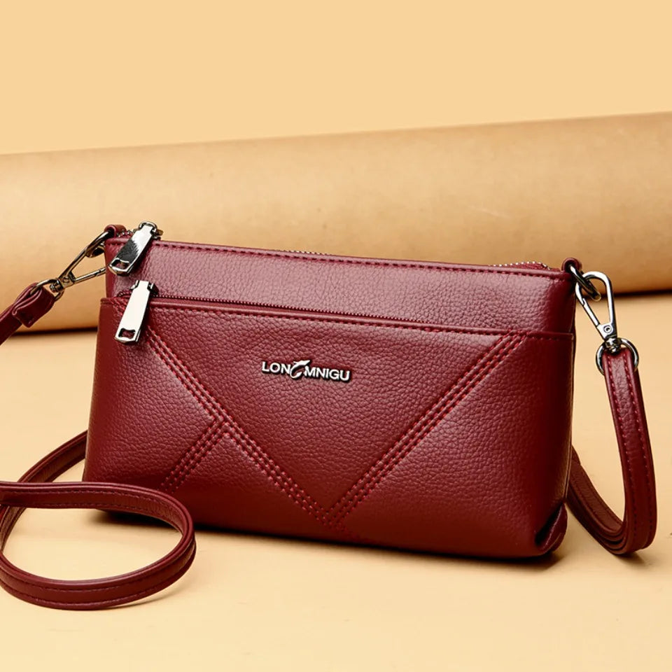 Small Crossbody PU Leather Bag – Solid Color Women’s Tote Shoulder Bag, Clutch Purse Handbag