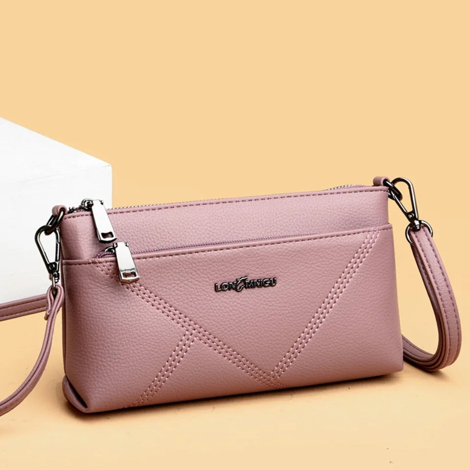 Small Crossbody PU Leather Bag – Solid Color Women’s Tote Shoulder Bag, Clutch Purse Handbag