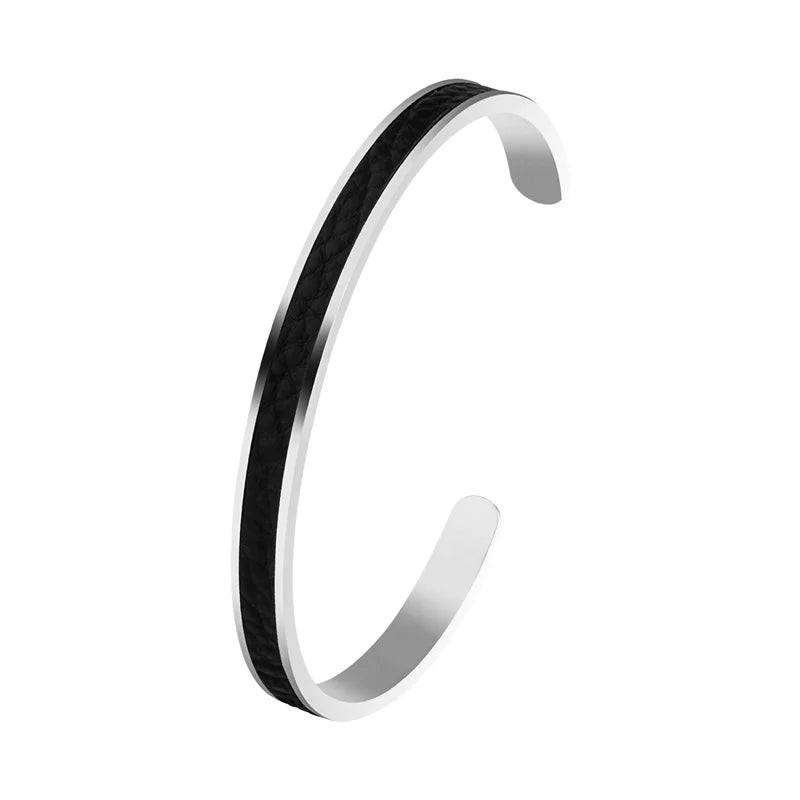 Minimalist Cuff Bangle For Men Adjustable Fashion Jewelry