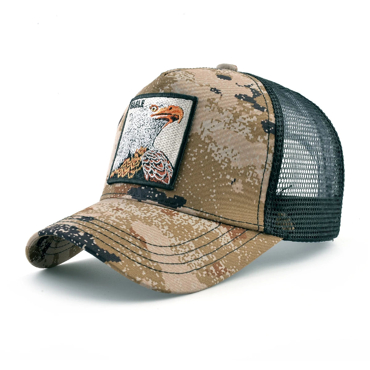 Fashion Trucker Caps With Embroidery Goat Patch For All Seasons