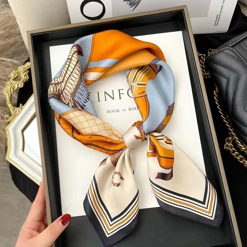Luxurious Silk Shawl Square Scarf for Women Elegant Wraps