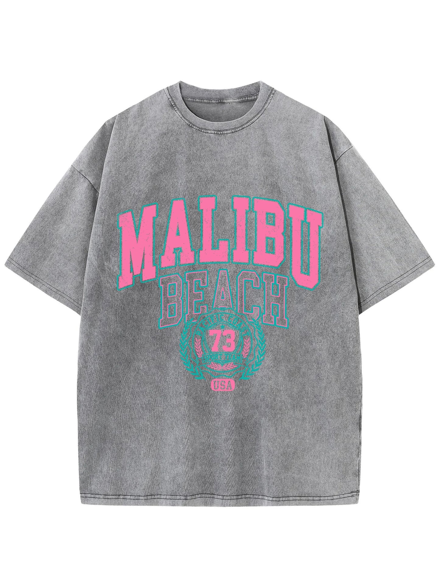 Comfortable Malibu Beach Washed T-Shirt for Women