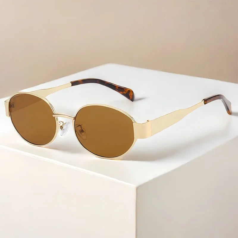 Stylish New Luxury Metal Brand Sunglasses with UV400 Protection