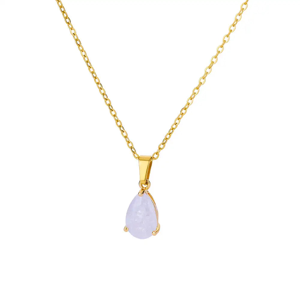 Elegant Zircon Teardrop Necklaces for Women Gift Jewelry