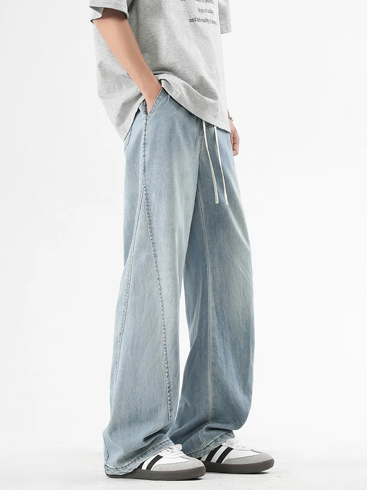 Summer Men's Lightweight Jeans for Breathable Comfort