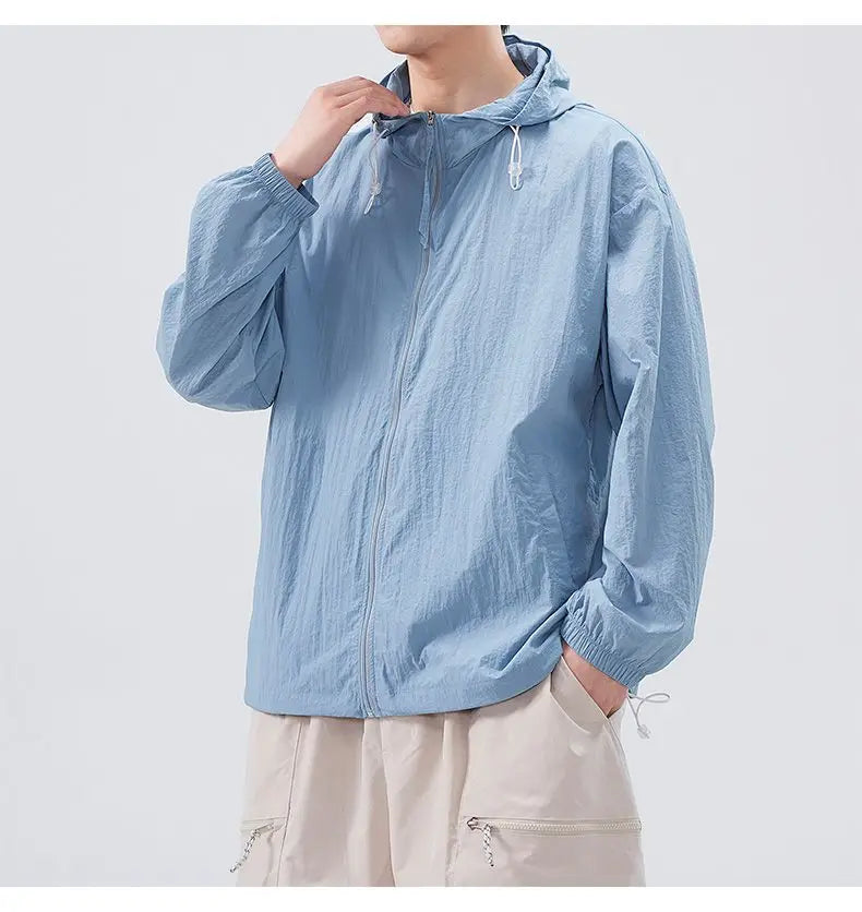 Men's Lightweight Blue Cover Up for Sun Protection