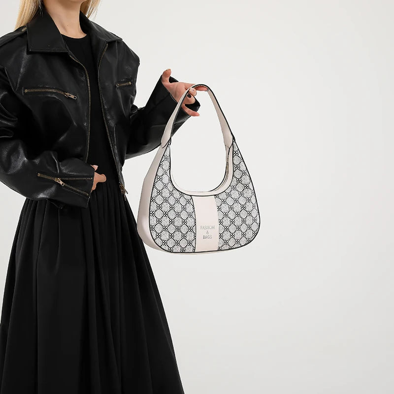Vintage Letter Design Crossbody Shoulder Bag for Women – Stylish Messenger Handbag, High-Quality Hobo Purse