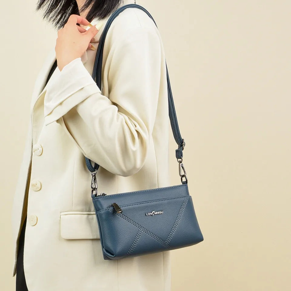 Small Crossbody PU Leather Bag – Solid Color Women’s Tote Shoulder Bag, Clutch Purse Handbag