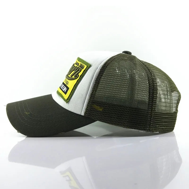 Summer Mesh Trucker Hat For Men Women Adjustable Sun Protection