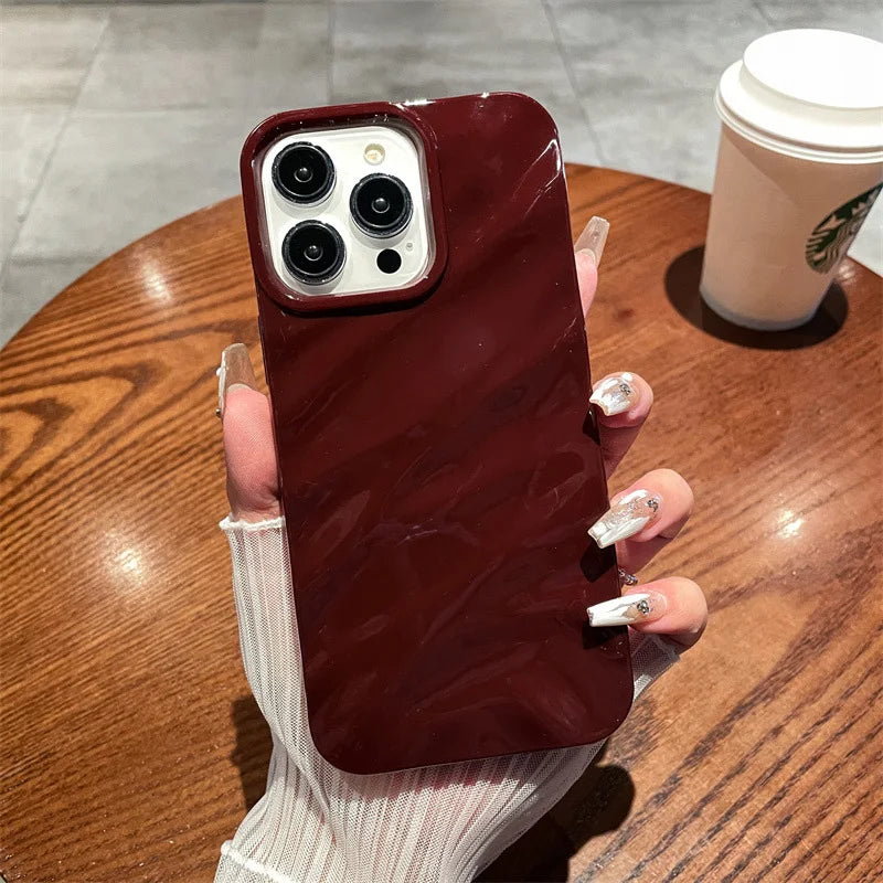 Vibrant Fashion Ripple Phone Case For iPhone 16 15 14 Pro Max Plus Shockproof Durability