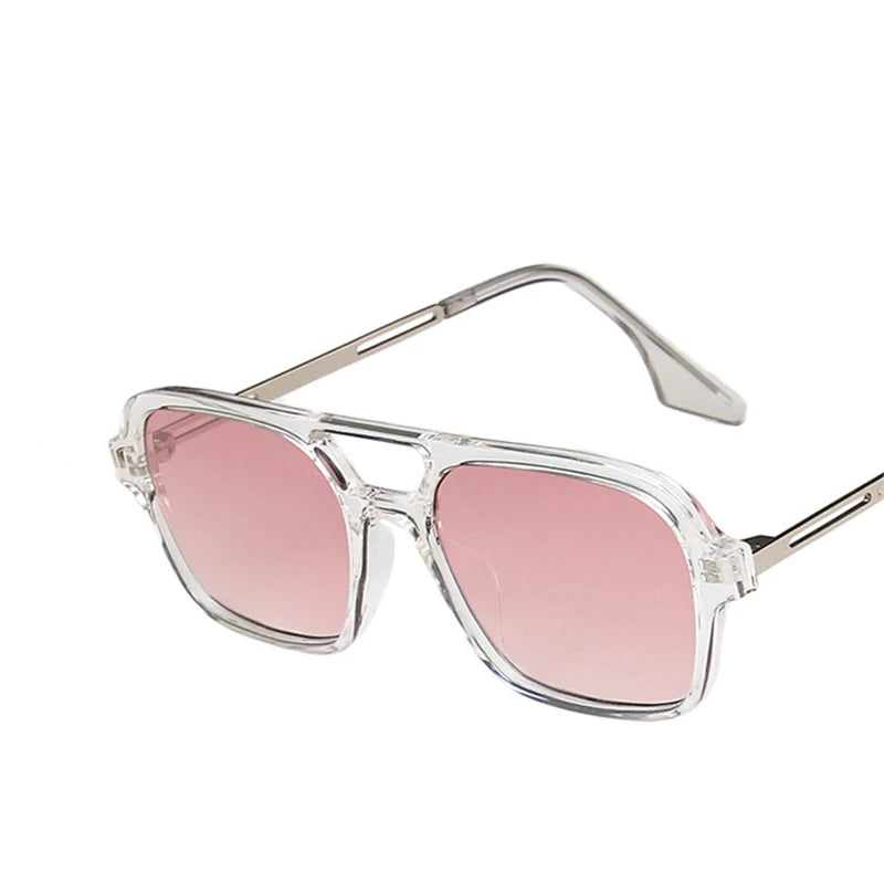Chic Retro Double Bridges Sunglasses for Trendy Style and UV Protection