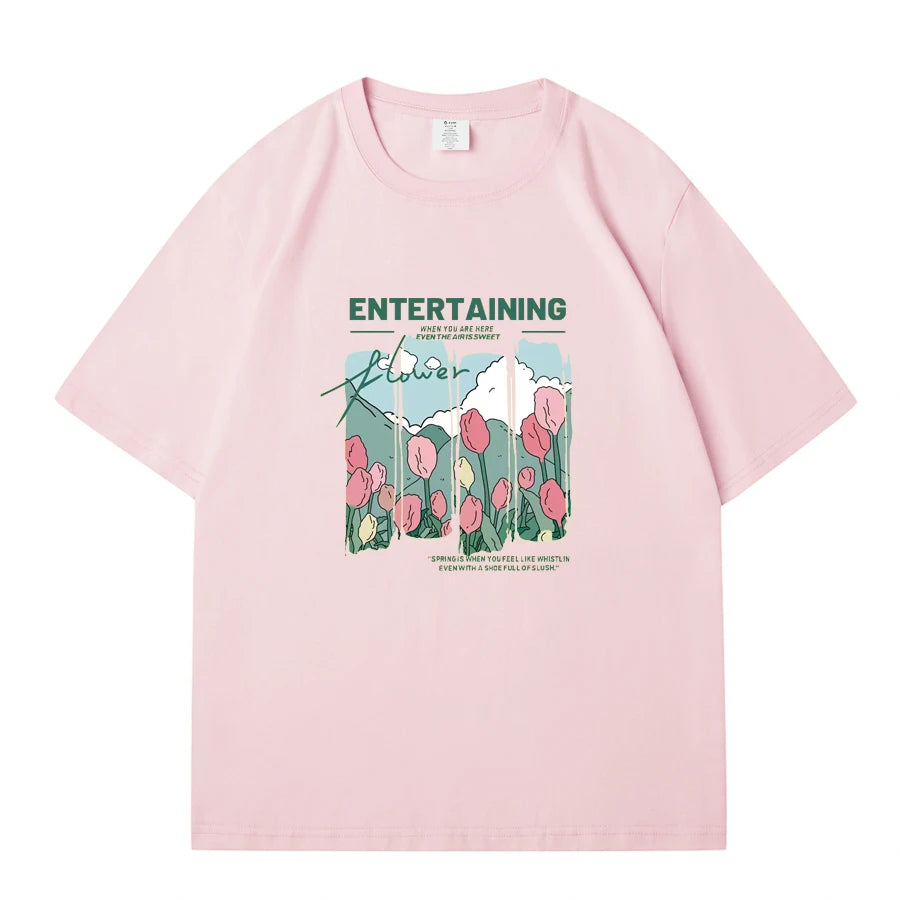 Stylish WAVLATII Women Summer Floral T-Shirts for Casual Wear