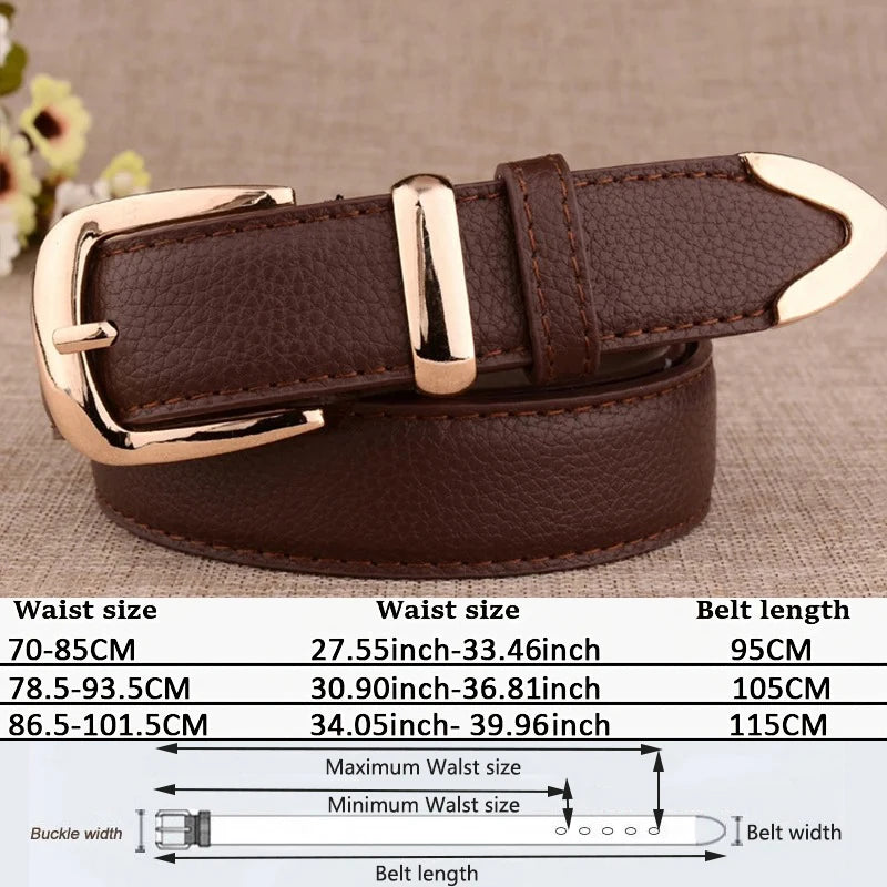 Stylish High Quality Fashion Women Genuine Leather Belts for Style